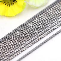 10 Meter Crystal Rhinestone Chain High Dense Claw Rhinestone Chain Trimming Cup Chain Diy Bag Shoes Sewing Accessory Craft 2MM