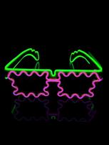Wireless EL luminous glasses disco luminous LED online celebrity sunglasses pixel KTV bar atmosphere concert flash  High Quality Blue