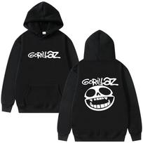 Best Famous Rock Band Gorillaz Graphic Male Hoodie Vintage Casual Pullover Hoodie Men Women Fashion Oversized S