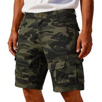 Men's Relaxed Fit Camouflage Cargo Shorts with Multiple Pockets and Durable Cotton Fabric for Outdoor Use XXL armijos žalia spalva