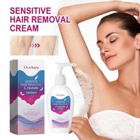 OceAura Sensitive Hair Removal Cream Quick & Easy Depilatory Solution for Smooth Skin, 100ml, Gentle Formula for All Skin Types balta