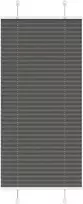 Plisuota žaliuze juoda 65x100 cm audinio plotis 64,4 cm