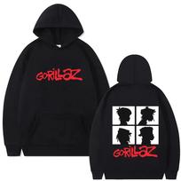 Rock Band Gorillaz Album Graphic Hoodies Men Women Punk Oversized Hooded Tracksuit Male Retro Gothic Hoodies S