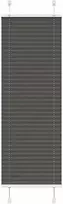 Plisuota žaliuze juoda 50x100 cm audinio plotis 49,4 cm