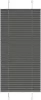 Plisuota žaliuze juoda 55x100 cm audinio plotis 54,4 cm