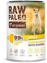 Vetexpert RAW PALEO Duoprotein kalakutiena & Cod Adult - wet dog food - 400g