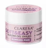 Activeshop Claresa Soft&Easy Builder Gel Blinking Rožinė – Statybinis gelis, 45 g