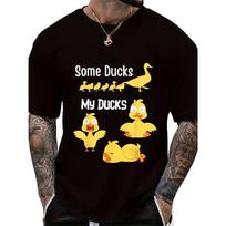 European sizes Men'S Funny  My Duck Is Not in a Row  Meme T-Shirt - Casual & Sporty Round Neck Short Sleeve Tee 2XL