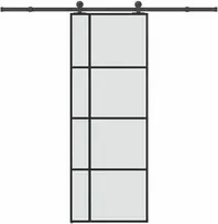 Stumdomos durys su įrangos rinkiniu, 76x205cm, ESG ir aliuminis