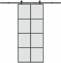Stumdomos durys su įrangos rinkiniu, 90x205cm, ESG ir aliuminis
