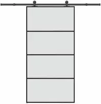 Stumdomos durys su įrangos rinkiniu, 102,5x205cm, ESG/aliuminis