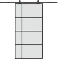 Stumdomos durys su įrangos rinkiniu, 102,5x205cm, ESG/aliuminis