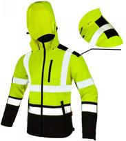 Wodoodporna Kurtka Robocza Odblaskowa Softshell Ostrzegawcza Żółta Bhp