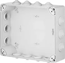 Elektro Plast Nasielsk Elektro-Plast PRAMONINĖ Hermetiška dėžutė n/t 342x282x115mm IP55 su 14 riebokšlių pilka 2723-02