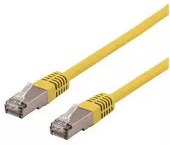 DELTACO U/STP Cat6a jungiamasis kabelis, LSZH, 1 m, geltonas