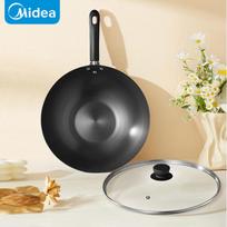 Midea Cast Iron Wok - Non-stick Stir-fry Pan