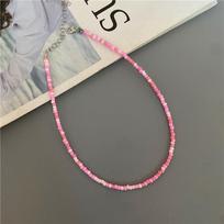 New Tiny Colorful Seed Beads Choker Necklace for Girl Women Spring Summer Fashion Short Clavicle Neck Jewelry