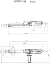 Kampinis šlifuoklis Metabo KNSE 9-150 Set; 950 W; 150 mm
