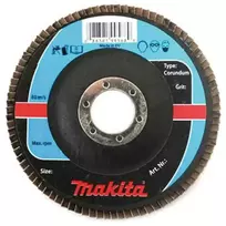 MAKITA KORUNDO ATVARTAS RATAS 125x22,23mm P120 ALIUMINIS, PLIENAS, METALAS, MEDIENA