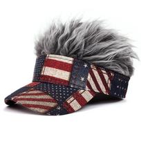 Fashion Men Wig Baseball Cap USA Independence Day Sun Hat Teenager Cap Spring Autumn Adult Hats pilka spalva