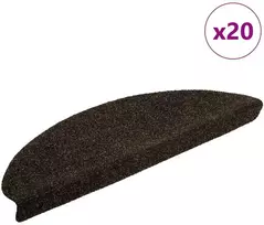 Laiptų kilimėliai, lipnūs, 20 vnt., 65x21x4 cm, tamsiai rudi, pusapvaliai, dideli