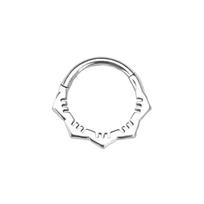 Flower Snake Heart Moon Waterdrop Helix Septum Piercing Teardrop Tusk Daith Conch Hoop Earring Clicker Segment Nose Rings 16G 16G 1.2x8mm