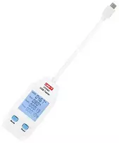 USB C testeris suderinamas su QC1.0/ 2.0/ 3.0/ 4.0 protokolais, 0~99999mAh; 0~1000Wh; 1~480?, 4~24VDC, 0.05~5ADC, UNI-T