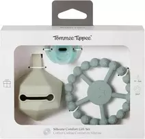 TOMMEE TIPPEE silikoninis čiulptukas su čiulptuko dėklu ir kramtuku, žalias, 433610
