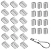 Oem Plieninis kabelio gnybtas - 5 mm kabeliui - 10 vnt - ovali aliuminio mova