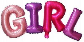 Balon Foliowy Girl Różowy Baby Shower 100X33Cm