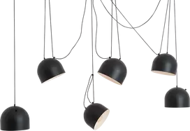 Pakabinamas šviestuvas Customform Lubų šviestuvas POPO L 6, juodas, Ø 23 cm