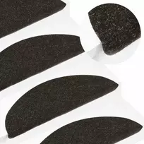 Lipnūs laiptų kilimėliai, 20vnt., antracito spalvos, 56x17x3cm
