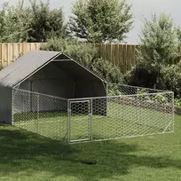 Lauko voljeras šunims su aptvaru, 6x3x1,9m, plienas