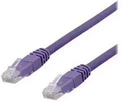 DELTACO U/UTP Cat6a jungiamasis kabelis, LSZH, 0,5 m, violetinis