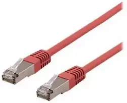 DELTACO U/STP Cat6a jungiamasis kabelis, LSZH, 0,3m, raudonas