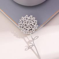 1Pcs Elegant Metal Floral Lapel Pin Hollow Dandelion Brooch Pin For Women Daily Wear Bridesmaid Gift Wedding Banquet Jewelry
