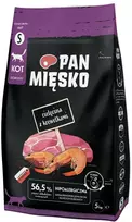 PAN MIĘSKO Veršiena su krevetėmis Mažas - sausas kačių maistas - 5kg