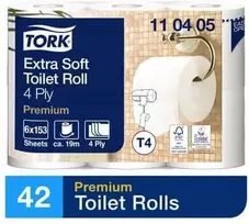 TORK Premium Extra Soft 4 sl, 153 lap., Tualetinis popierius 42 rul/pak.