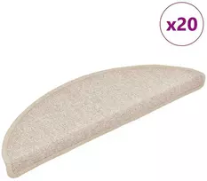 Laiptų kilimėliai, 20 vnt., 56x17x3 cm, pilkai rudi, pusapvaliai