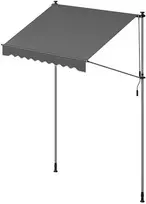 Songmics Pritvirtinama 200 x 120 cm markizė su rankine alkūne apsaugai nuo saulės