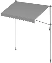 Songmics Tentas su rankine alkūne 300 x 120 cm pilkos spalvos
