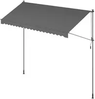 Songmics Pritvirtinamas tentas apsaugai nuo saulės 400 x 120 cm antracito spalvos