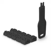Tinklo Priedas - LINDY RJ45 Prievado Blokatorius 10 vnt. + 1 Raktas, ABS Juodas