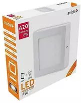 Avide LED Lubinis šviestuvas 6W 4000K Square ALU
