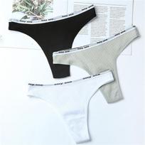 3 vnt. Moteriškos medvilninės G-String kelnaitės, apatiniai kelnaitės, kelnaitės seksualus apatinis trikotažas Intymios kelnės M&3PCS