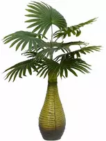 Dirbtinis palmių augalas, žalios spalvos, 65cm, 9 lapų