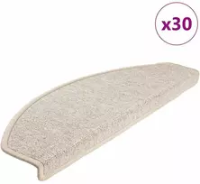 Laiptų kilimėliai, 30 vnt., 65x24x4 cm, pilkai rudi, pusapvaliai, dideli