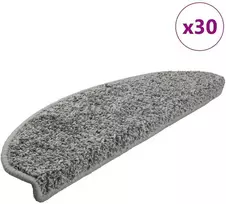 Laiptų kilimėliai, 30 vnt., pilki, 65x21x4 cm, dideli, pusapvaliai