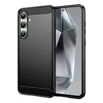 Hurtel Carbon Case do Samsung Galaxy S24 FE – dėklas telefonui juodos spalvos