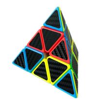 3x3 Carbon Fiber Sticker 3layers pyramid Magic Cube Puzzle Toy Children Kids Educational Gift Toy